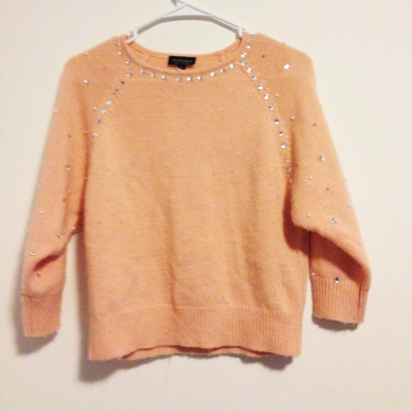 TOPSHOP RARE PINK JEWEL EMBELLISHED SWEATER 0/XS - Picture 3 of 8